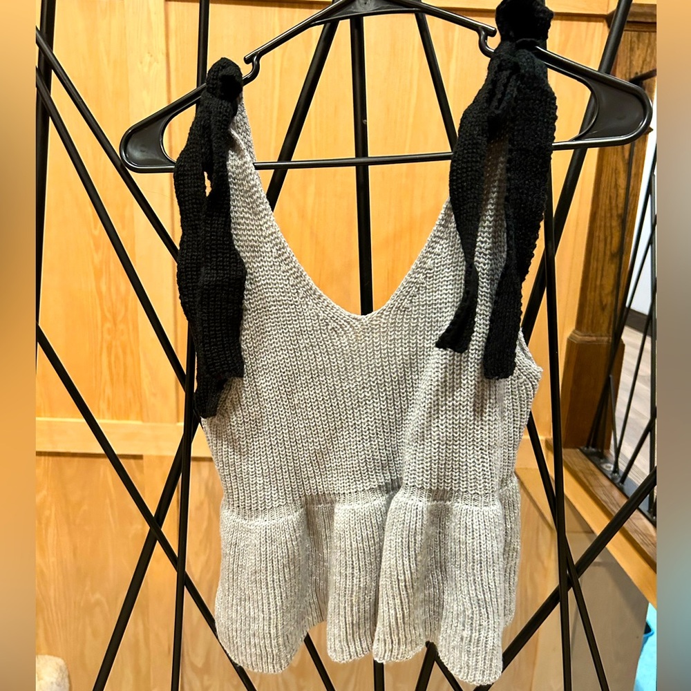 Gray Sweater Tank Top
